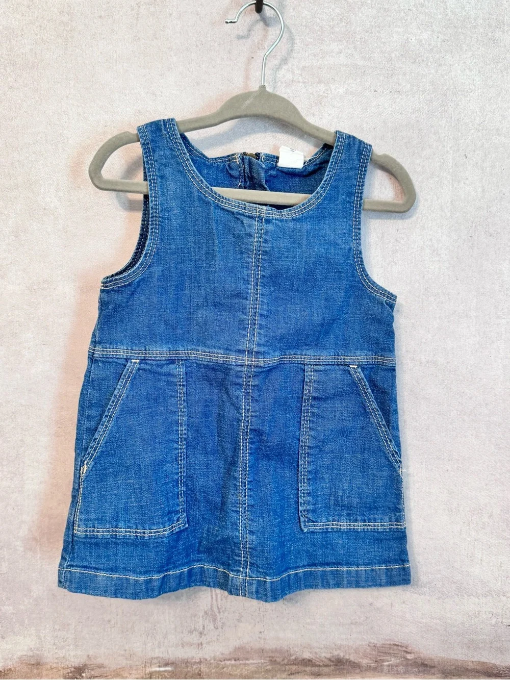 Baby Gap | denim jumper dress with two front pockets  Sz 12/18M